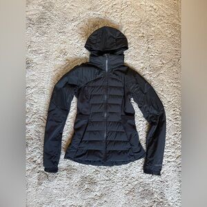 Lululemon down for it all jacket black womens size 6 new